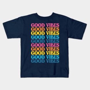 Good Vibes repetition text Kids T-Shirt